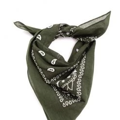 Girly Accessories Classic Bandana In Olive Green