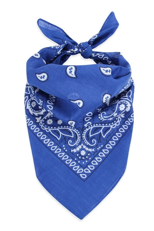 Icco Accessories Classic Bandana In Royal Blue 4 Icco Accessories Classic Bandana In Royal Blue
