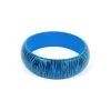 DK Hawaiian Tiger Print Wood Bangle - Blue ACCESSORIES