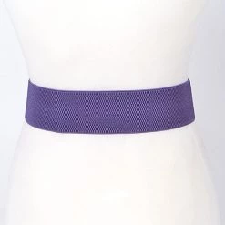 H & D Accessories Purple Bow Elastic Waist Belt