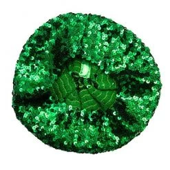 Red Sun Sequin Beret - Green ACCESSORIES
