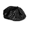 Red Sun ACCESSORIES Sequin Beret - Black
