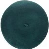 Selini Classic Wool Beret In Hunter Green