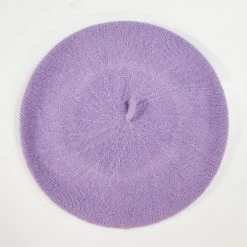 Selini Classic Wool Beret In Lavender