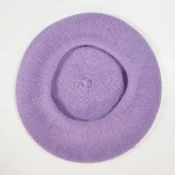 Selini Classic Wool Beret In Lavender