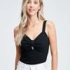 Paper Moon APPAREL Black Rib Knit Bodysuit