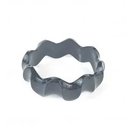 Flashback & Freedom Wavy Bangle - Black ACCESSORIES