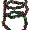 Hollywood Mirror ACCESSORIES Alphabet Bead Stretch Bracelet Set - Black