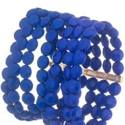 Girly Accessories Multi-Strand Stretch Bracelet - Royal Blue