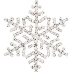 Wona Trading Rhinestone Snowflake Brooch
