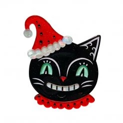 That Festive Feline Brooch By Lipstick & Chrome
