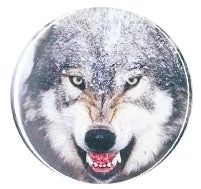 Hollywood Mirror Wolf Button