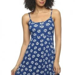 Capella APPAREL Blue & White Anchor Print Dress