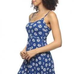 Capella APPAREL Blue & White Anchor Print Dress