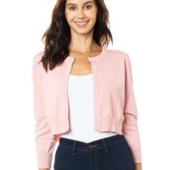 Cielo APPAREL Bolero Sweater In Pink