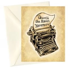 Classic Hardware Poe's Typewriter Card EVERYTHING ELSE