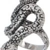 Girly Accessories Wraparound Snake Ring - Silver