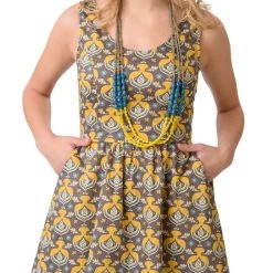 Blue Platypus Acorns Aflutter Sleeveless Dress APPAREL