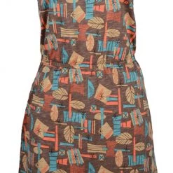 Blue Platypus Retro Tiki Print Sleeveless Dress - Size XS