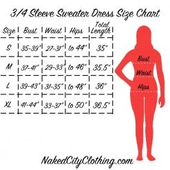 LA Soul Black 3/4 Sleeve Sweater Knit Dress APPAREL