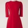 2 Hearts APPAREL Puff Sleeve Mini Dress In Red