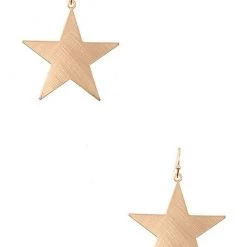 Andrea Bijoux ACCESSORIES Star Dangle Earrings In Gold