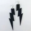 Clear Color Accessories Black Acrylic Lightning Bolt Dangle Earrings