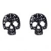 Ole ACCESSORIES Black Jeweled Skull Post Earrings