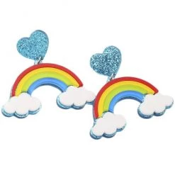 Ole ACCESSORIES Acrylic Rainbow Drop Earrings