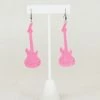 Flutter ACCESSORIES Guitar Dangle Earrings Pink