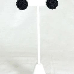 Flutter ACCESSORIES Chrysanthemum Post Earrings In Black