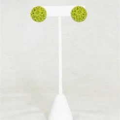 Flutter Chrysanthemum Post Earrings In Green ACCESSORIES