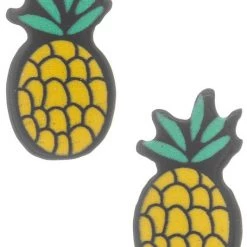 Girly Accessories Pineapple Post Earrings