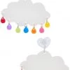 Girly Accessories Acrylic Cloud & Multi-Color Raindrops Earrings
