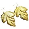Girly Accessories Leaf Dangle Earrings In Gold