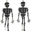 Girly Accessories Skeleton Dangle Earrings - Black