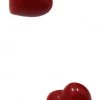 Girly Accessories Red Heart Post Earrings