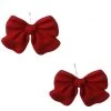 Girly Accessories Red Bow Post Earrings