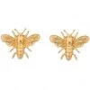 Girly Accessories Gold Bee Post Earrings