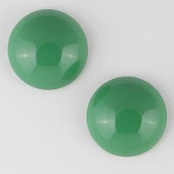 Anzell Dome Dot Post Earrings - Green - LAST PAIR! ACCESSORIES
