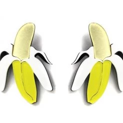 DOBBI ACCESSORIES Acrylic Banana Post Earrings