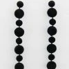 Freely Bloom Black Flocked Ball Drop Earrings ACCESSORIES