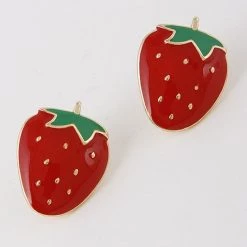 Naked City Clothing Strawberry Post Earrings ACCESSORIES