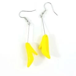 Jen C. ACCESSORIES Barbie Shoe Dangle Earrings - Bright Yellow