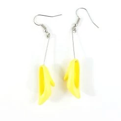 Jen C. ACCESSORIES Barbie Shoe Dangle Earrings - Pale Yellow