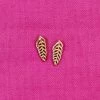 Fame Accessories Feather Post Earrings