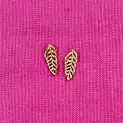 Fame Accessories Feather Post Earrings