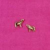 Fame Accessories Wolf Post Earrings