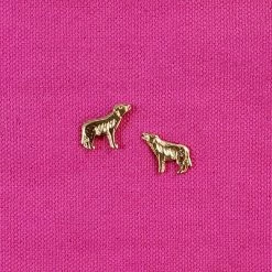 Fame Accessories Wolf Post Earrings