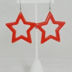 Flashback And Freedom ACCESSORIES Red Star Dangle Earrings